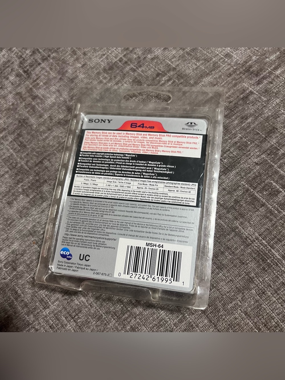 Sony MSH-64 64MB Memory Stick with MagicGate - Picture 3 of 5